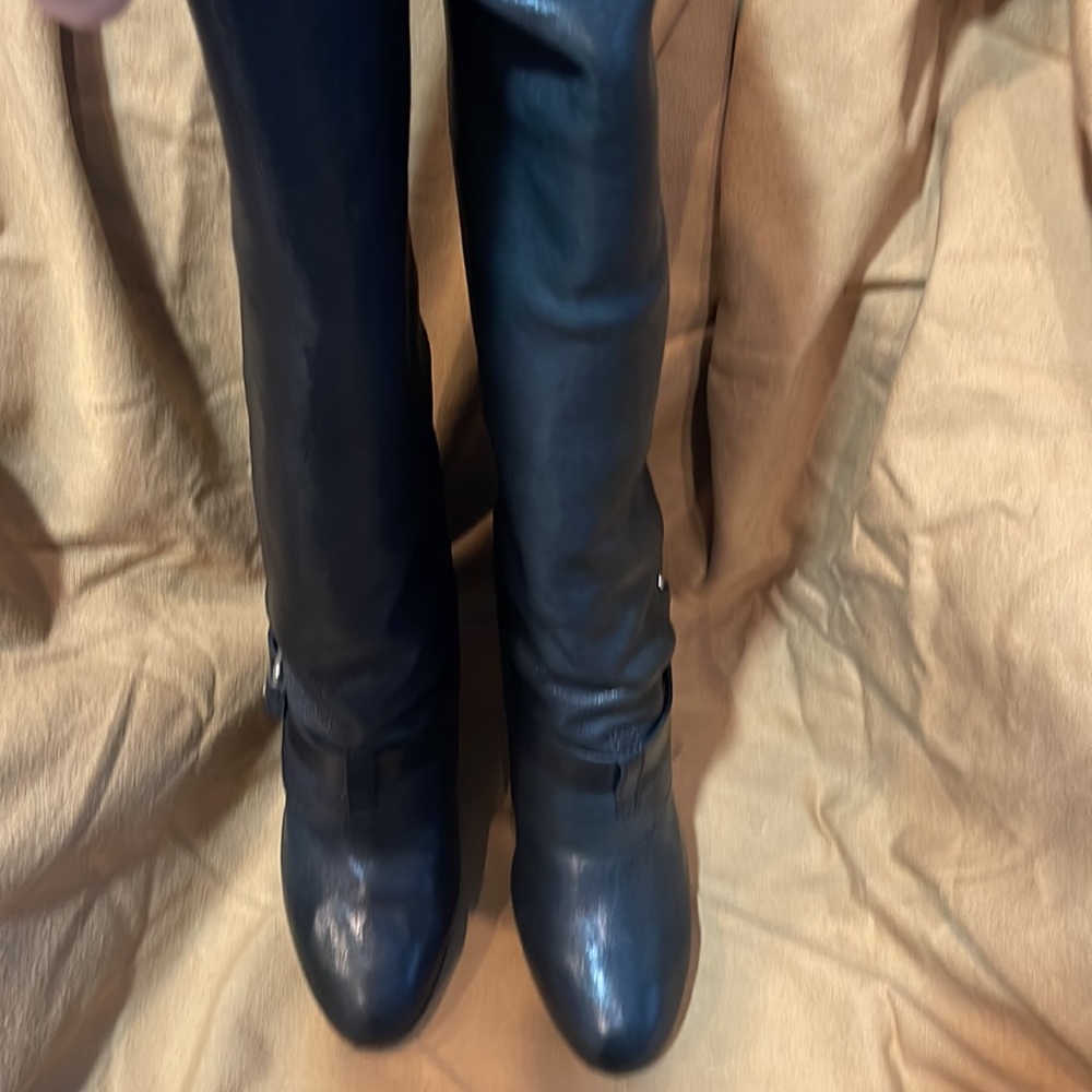 Gorgeous Theory Wiley Black Leather Boots Sz 41 - Picture 2 of 6